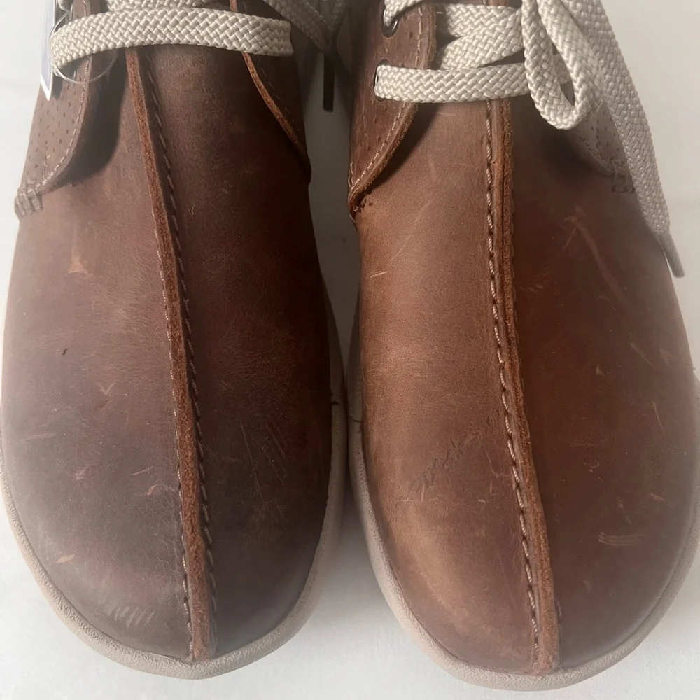 Clark’s Men’s Drift Way Seam Brown Leather‎ Shoes, Size 71/2 M, NWT